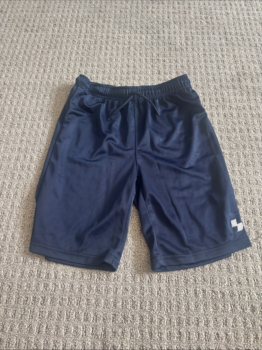 Men's Navy Athletic Performance Shorts with Drawstring